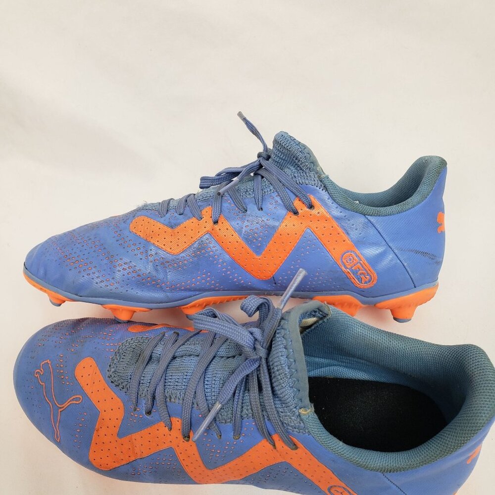 Puma Future Play FG/AG Sky Blue/Orange Girls Soccer Cleats Sz 4 EXCELLENT!!! - Picture 2 of 11